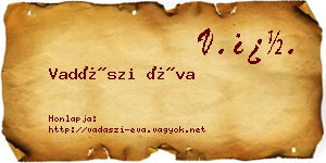 Vadászi Éva névjegykártya